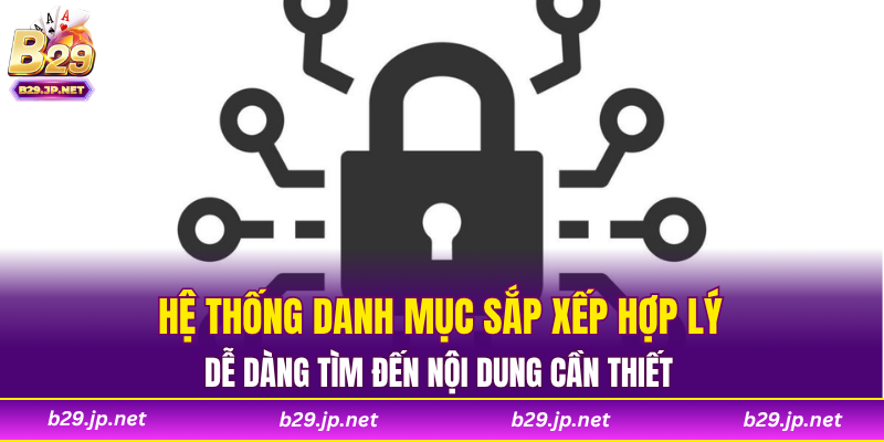 Hệ thống danh mục sắp xếp hợp lý, dễ dàng tìm đến nội dung cần thiết